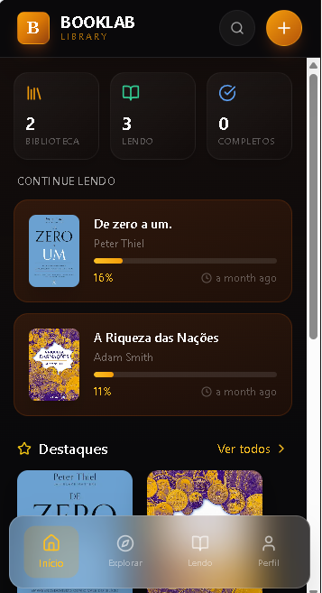 BookLab App Interface